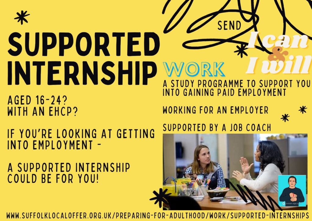 Aged 16-24? With an EHCP? If you're looking at getting into employment - A supported internship could be for you!
A study programme to support you into gaining paid employment. Working for an employer, Supported by a job coach. 